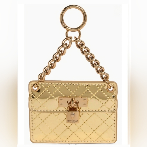 Kurt Geiger Accessories - Kurt Geiger Gold Bag Charm/Key Ring, NWT